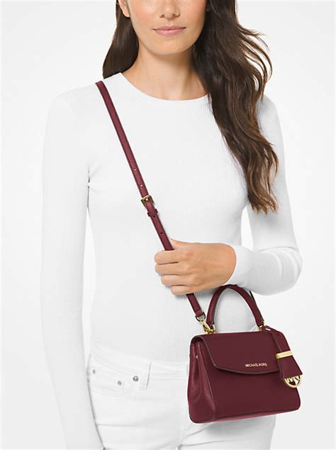 michael kors polished leather crossbody ava